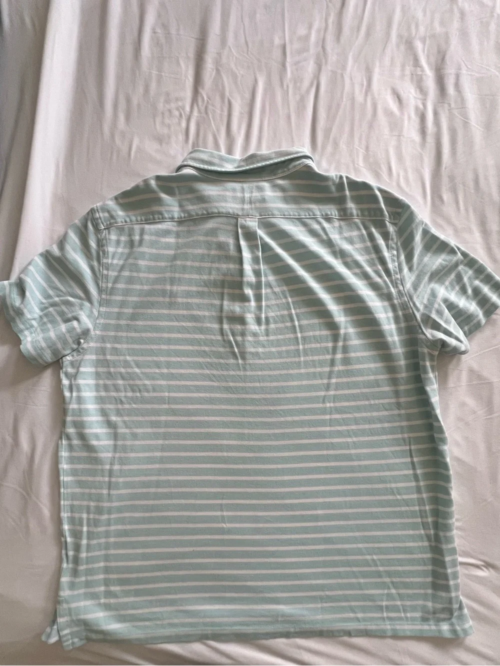 Ralph Lauren Men’s Mint Green and White Striped Polo